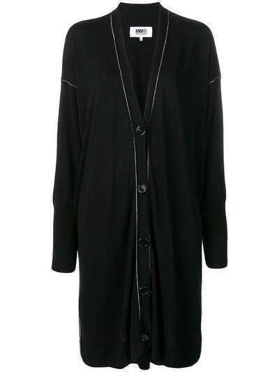 MM6 Maison Margiela пальто-кардиган с контрастной строчкой S52HA0141S16611