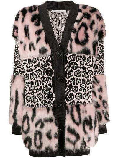 Stella McCartney пальто-кардиган с леопардовым принтом 600043S2155