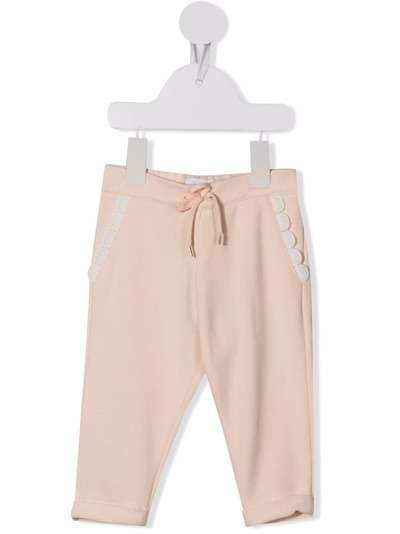 Chloé Kids спортивные брюки с кружевом