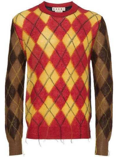 Marni свитер с ромбовидным узором GCMGWHA14616293