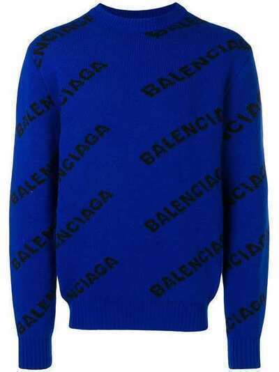 Balenciaga свитер с жаккардовым логотипом 555486T1473