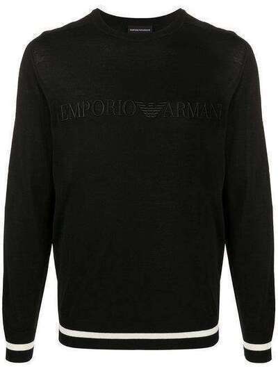 Emporio Armani свитер с вышитым логотипом 3H1MX61MKUZ