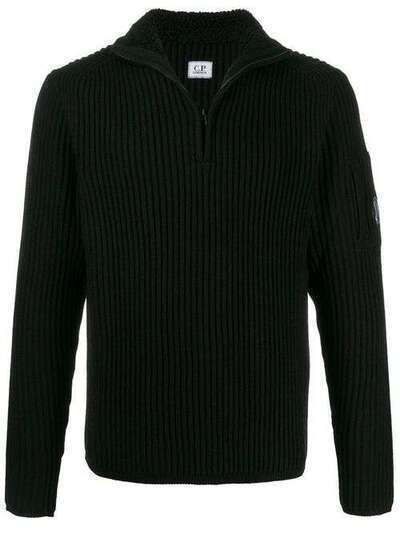 C.P. Company свитер в рубчик на молнии