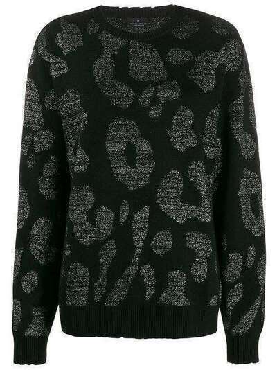 MARCELO BURLON COUNTY OF MILAN свитер с леопардовым принтом CWHE013E19C17146A510