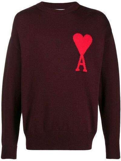 Ami Paris свитер оверсайз вязки интарсия с логотипом E20HK010002