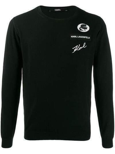 Karl Lagerfeld свитер с вышитым логотипом 6550070592399