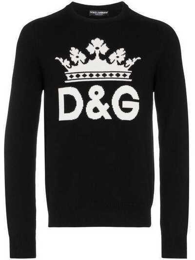 Dolce & Gabbana кашемировый свитер с логотипом GX672TJAWOA
