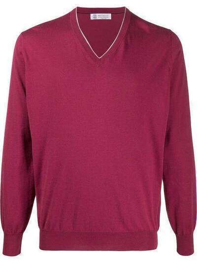 Brunello Cucinelli пуловер с V-образным вырезом M2900162CM593