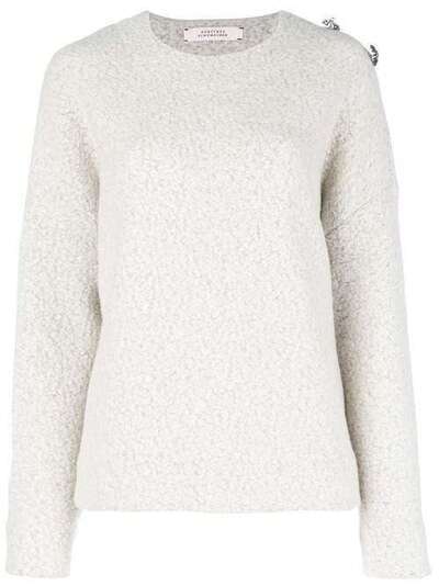 Dorothee Schumacher brooch embellished drop-shoulder sweater 123201