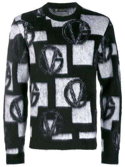 Versace свитер жаккардовой вязки с логотипом A84074A231249