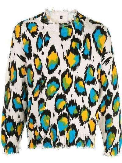 R13 knitted leopard print jumper R13W399410