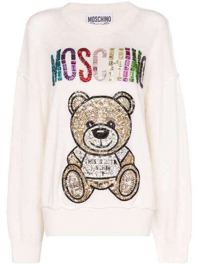 Moschino декорированная толстовка Teddy A09250500