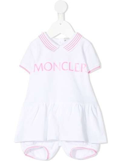 Moncler Enfant комплект из платья и блумеров с логотипом