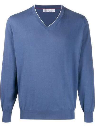 Brunello Cucinelli пуловер с V-образным вырезом M2900162CH197