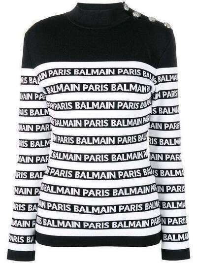 Balmain свитер в полоску PF03639K242