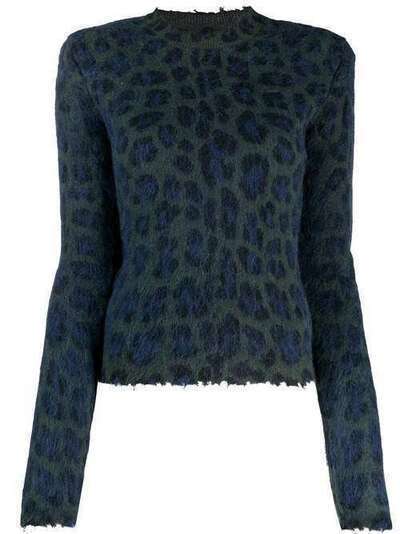 UNRAVEL PROJECT свитер с леопардовым принтом UWHE012F19KNI0014210