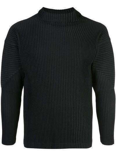 Homme Plissé Issey Miyake топ с высоким воротником HP98JK122