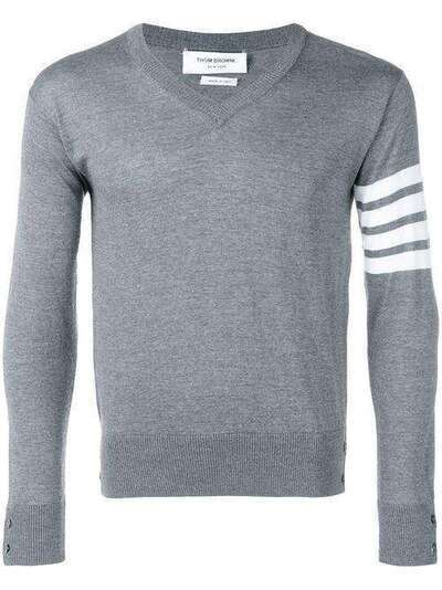 Thom Browne тонкий пуловер с V-образным вырезом MKA230A00014