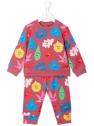 Stella McCartney Kids спортивный костюм с принтом Smiley Leaves