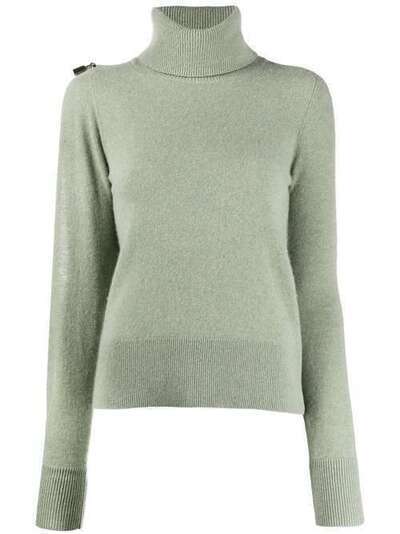 Christopher Kane джемпер с высоким воротником PF20JU652SUPERFINEWOOLSAGEGREEN