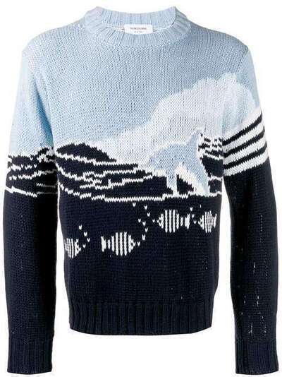 Thom Browne пуловер с круглым вырезом и полосками 4-Bar MKA274A00219