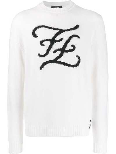 Fendi свитер Karligraphy с круглым вырезом FZY018A93V