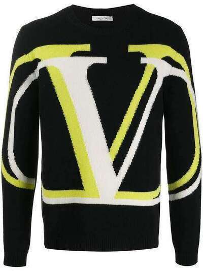 Valentino джемпер вязки интарсия с логотипом VLogo UV3KC09Q6L4