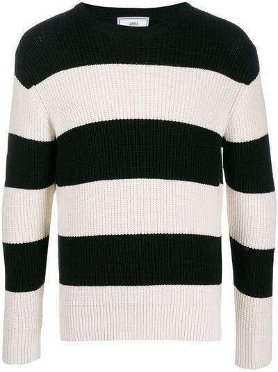 Ami Paris полосатый свитер с круглым вырезом E20HK024004