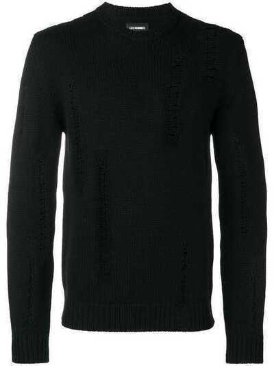 Les Hommes состаренный свитер LHF711LF710