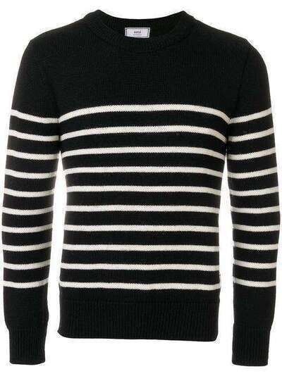 Ami Paris полосатый свитер с круглым вырезом H18K020011