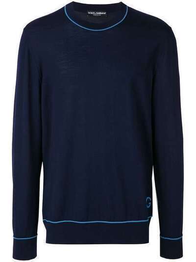 Dolce & Gabbana свитер с контрастной окантовкой GX072TJAVAO
