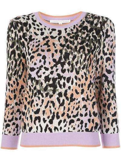 Veronica Beard knitted leopard print jumper 2003KN4979434