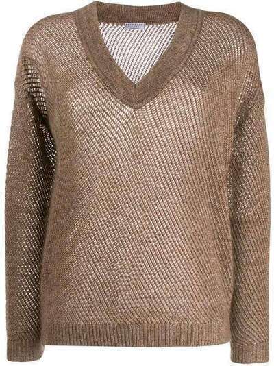 Brunello Cucinelli пуловер с V-образным вырезом M8R580712CM498