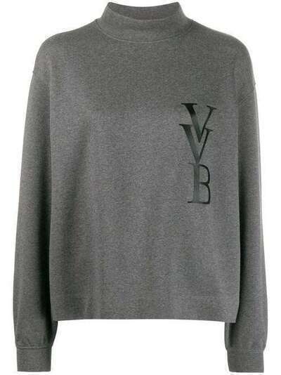 Victoria Victoria Beckham джемпер с логотипом и воротником-воронкой 2120JSS000483A