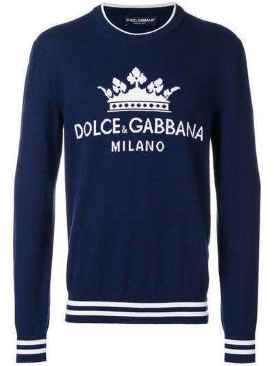 Dolce & Gabbana джемпер с логотипом интарсия GX193TJAWED