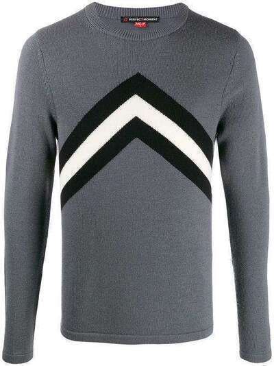 Perfect Moment chevron stripes crew-neck jumper W19M0281705