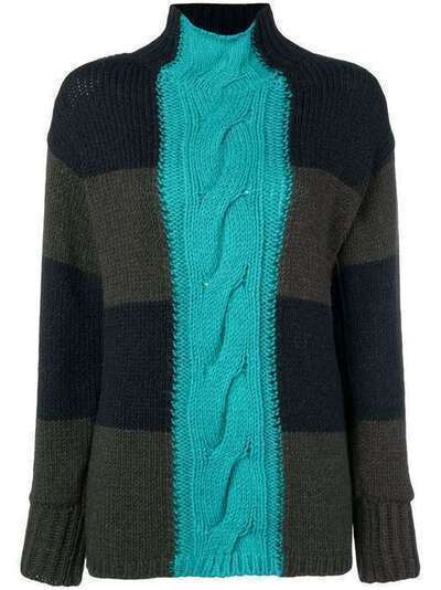 P.A.R.O.S.H. patchwork turtleneck sweater LONIAD512052