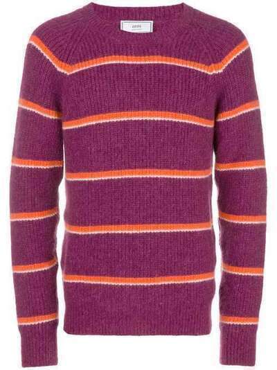 Ami Paris свитер в полоску с круглым вырезом P19K016008