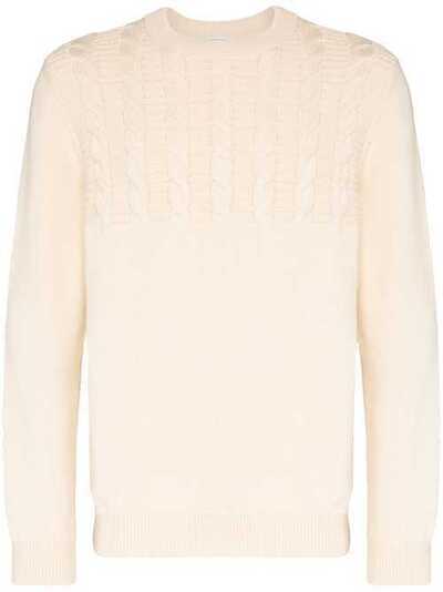 Sunspel свитер фактурной вязки с круглым вырезом MJUM8119