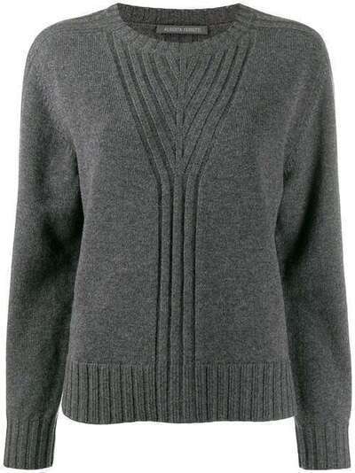 Alberta Ferretti свитер с отделкой в рубчик A09196602