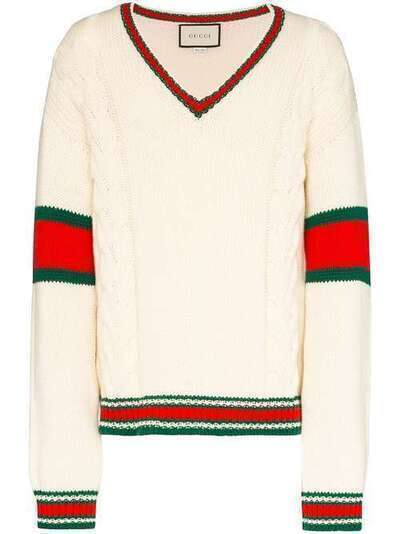 Gucci вязаный свитер с V-образным вырезом 599310XKA32