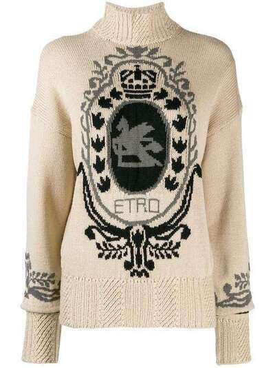 Etro свитер вязки интарсия с логотипом 182469216