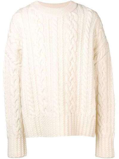 Ami Paris свитер оверсайз фактурной вязки H19K025007