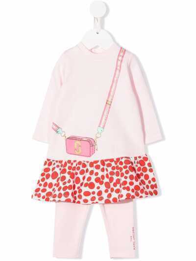 The Marc Jacobs Kids спортивный костюм с юбкой в горох