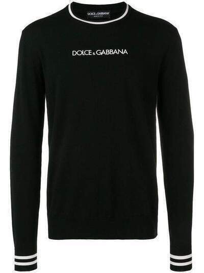 Dolce & Gabbana джемпер с контрастным логотипом GX397ZJAVKD