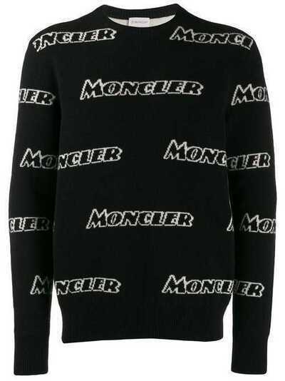 Moncler свитер вязки интарсия с логотипом 9043600A9138