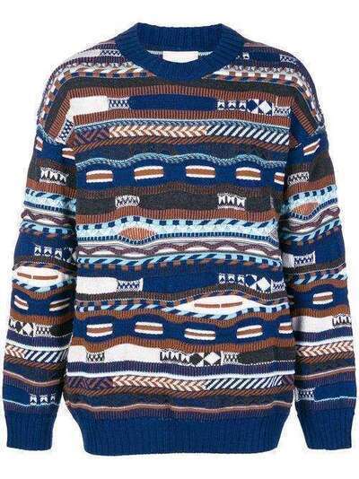 Laneus pattern long-sleeved sweater MGU545