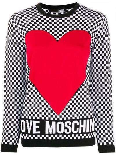 Love Moschino джемпер в клетку с круглым вырезом WS07G10X1340