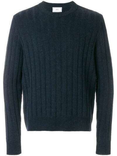 Ami Paris ребристый свитер с круглым вырезом под горло H18K007004