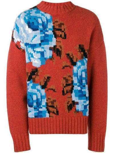 Ami Paris свитер оверсайз с круглым вырезом H19K028019
